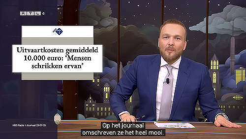 Lubach: Een uitvaart in Nederland in 2026 kost gemiddeld 10.000 euro
